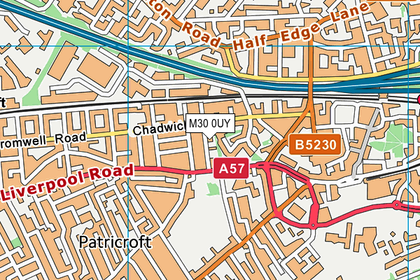 M30 0UY map - OS VectorMap District (Ordnance Survey)