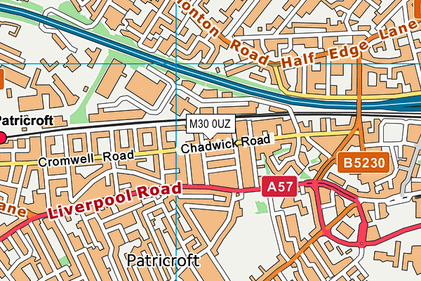 M30 0UZ map - OS VectorMap District (Ordnance Survey)