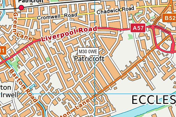 M30 0WE map - OS VectorMap District (Ordnance Survey)