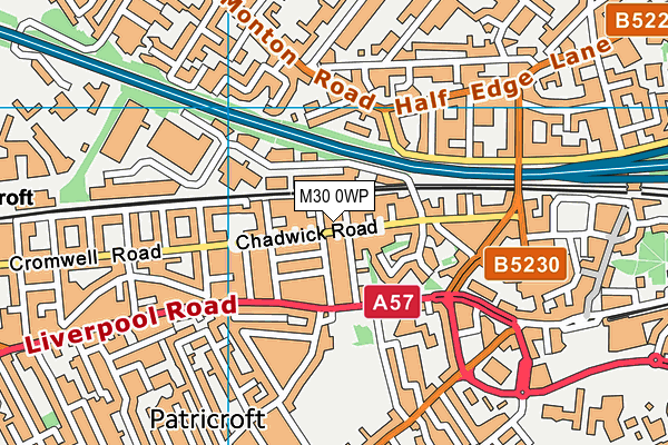 M30 0WP map - OS VectorMap District (Ordnance Survey)