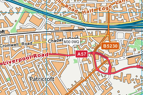 M30 0WQ map - OS VectorMap District (Ordnance Survey)