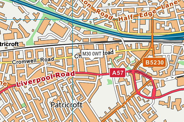 M30 0WT map - OS VectorMap District (Ordnance Survey)