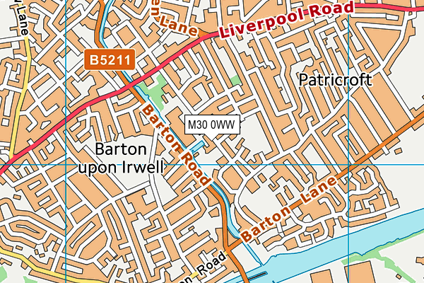 M30 0WW map - OS VectorMap District (Ordnance Survey)