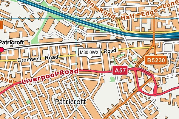 M30 0WX map - OS VectorMap District (Ordnance Survey)