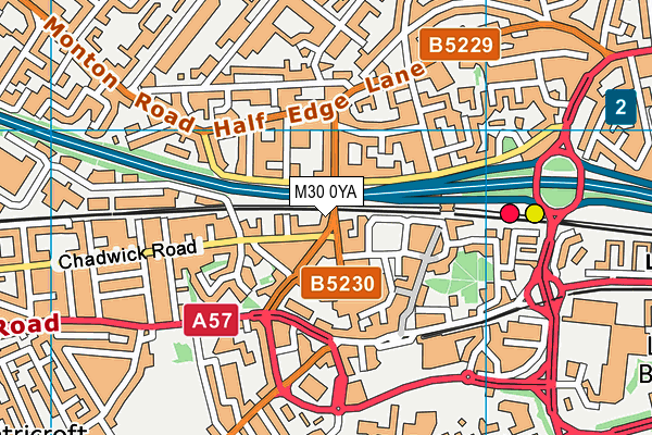 M30 0YA map - OS VectorMap District (Ordnance Survey)