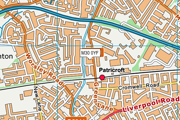 M30 0YF map - OS VectorMap District (Ordnance Survey)