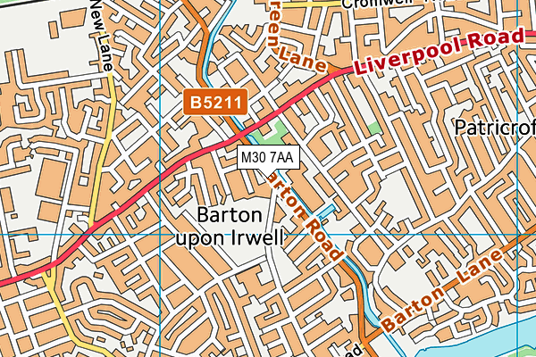 M30 7AA map - OS VectorMap District (Ordnance Survey)