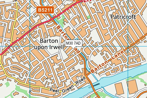 M30 7AD map - OS VectorMap District (Ordnance Survey)