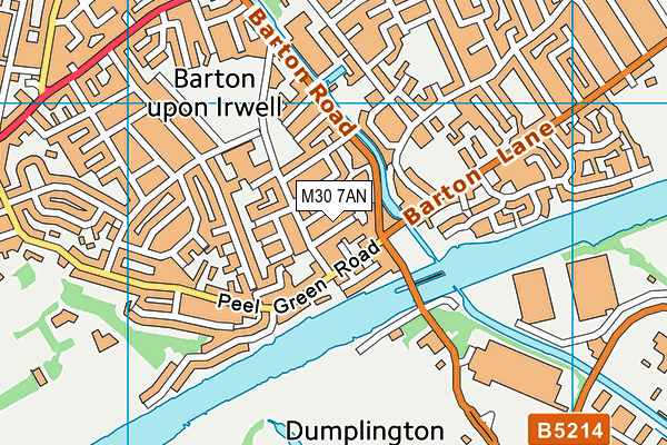 M30 7AN map - OS VectorMap District (Ordnance Survey)