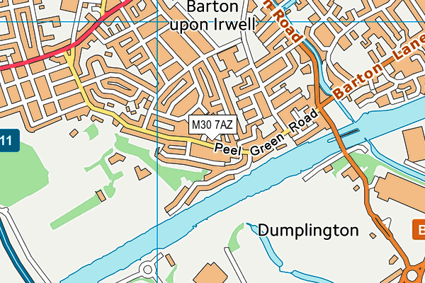 M30 7AZ map - OS VectorMap District (Ordnance Survey)