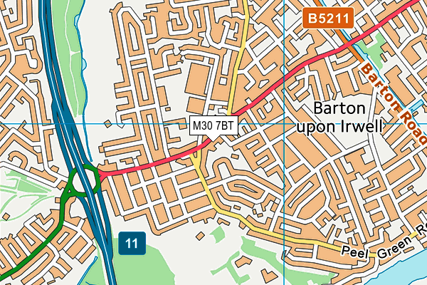 M30 7BT map - OS VectorMap District (Ordnance Survey)