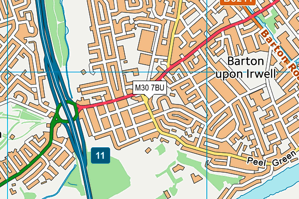 M30 7BU map - OS VectorMap District (Ordnance Survey)