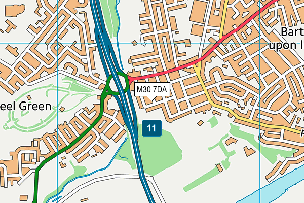 M30 7DA map - OS VectorMap District (Ordnance Survey)