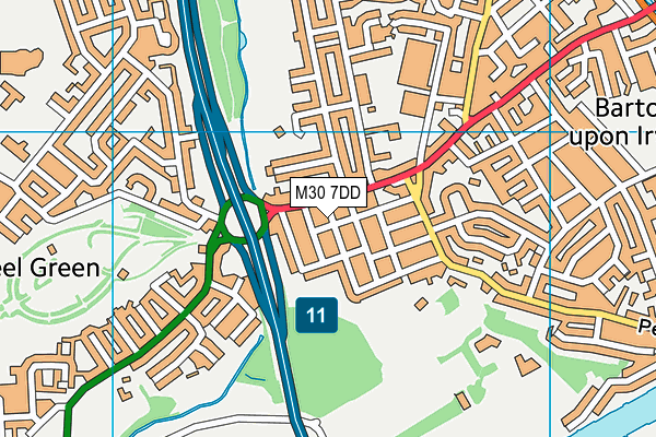 M30 7DD map - OS VectorMap District (Ordnance Survey)