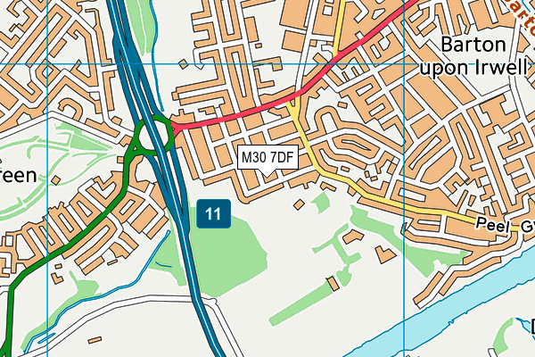 M30 7DF map - OS VectorMap District (Ordnance Survey)