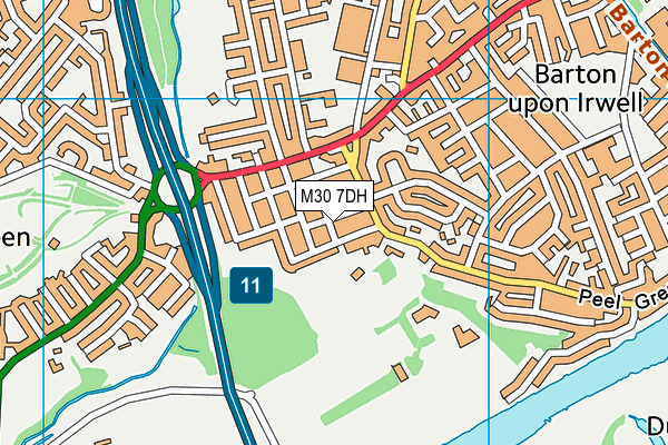 M30 7DH map - OS VectorMap District (Ordnance Survey)