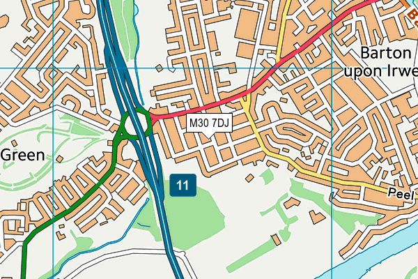 M30 7DJ map - OS VectorMap District (Ordnance Survey)