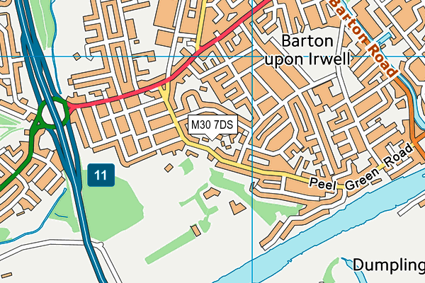 M30 7DS map - OS VectorMap District (Ordnance Survey)