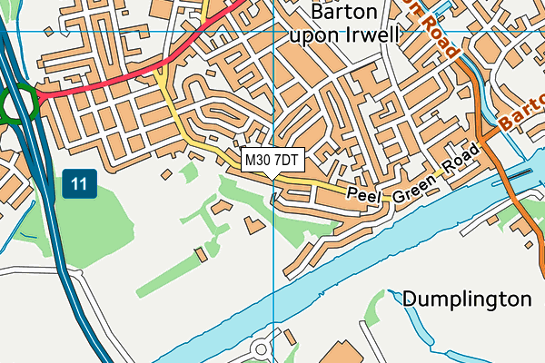 M30 7DT map - OS VectorMap District (Ordnance Survey)