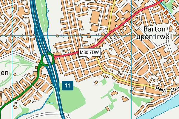 M30 7DW map - OS VectorMap District (Ordnance Survey)