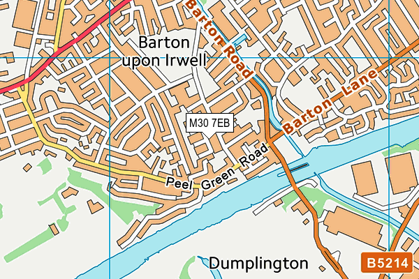 M30 7EB map - OS VectorMap District (Ordnance Survey)