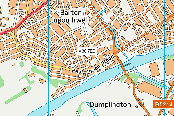 M30 7ED map - OS VectorMap District (Ordnance Survey)