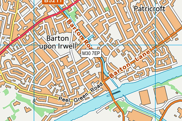 M30 7EP map - OS VectorMap District (Ordnance Survey)