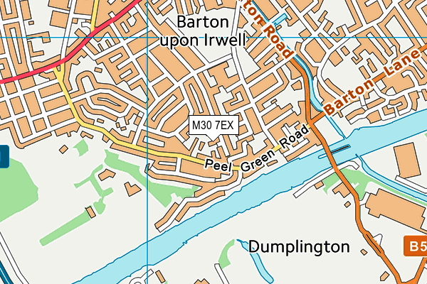 M30 7EX map - OS VectorMap District (Ordnance Survey)