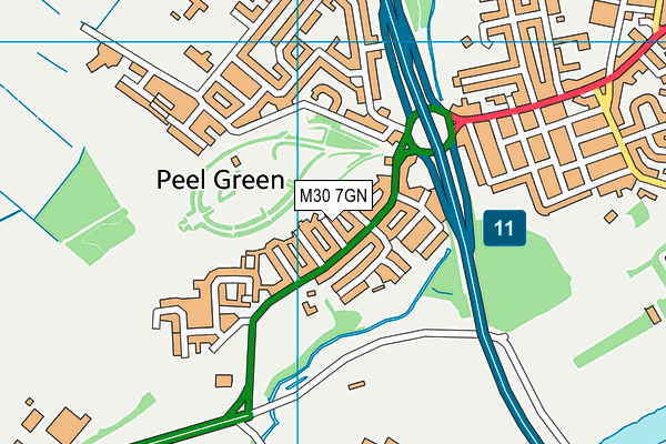 M30 7GN map - OS VectorMap District (Ordnance Survey)