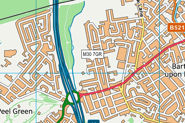 M30 7GR map - OS VectorMap District (Ordnance Survey)