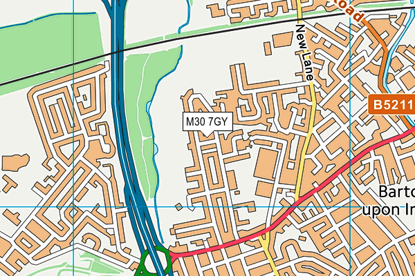 M30 7GY map - OS VectorMap District (Ordnance Survey)