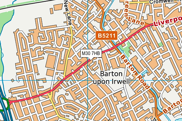 M30 7HB map - OS VectorMap District (Ordnance Survey)