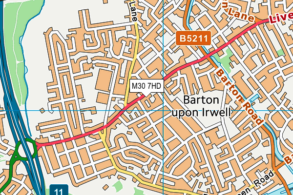 M30 7HD map - OS VectorMap District (Ordnance Survey)