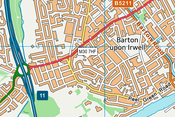 M30 7HF map - OS VectorMap District (Ordnance Survey)