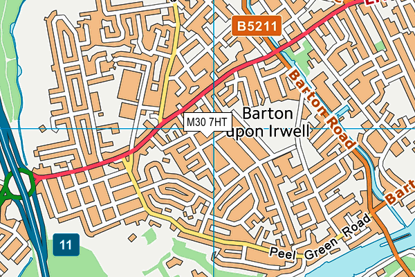 M30 7HT map - OS VectorMap District (Ordnance Survey)