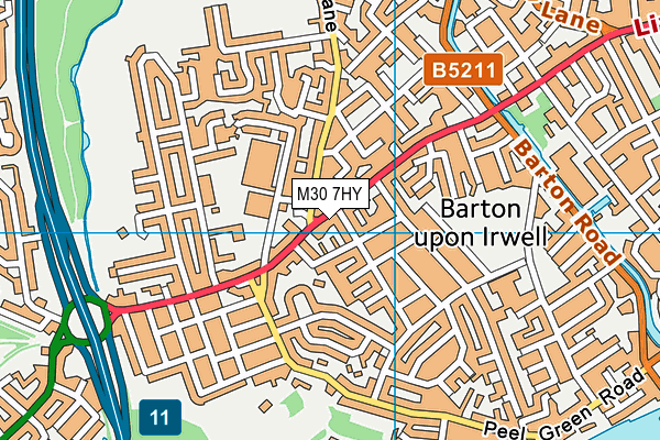 M30 7HY map - OS VectorMap District (Ordnance Survey)