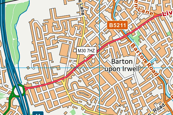 M30 7HZ map - OS VectorMap District (Ordnance Survey)