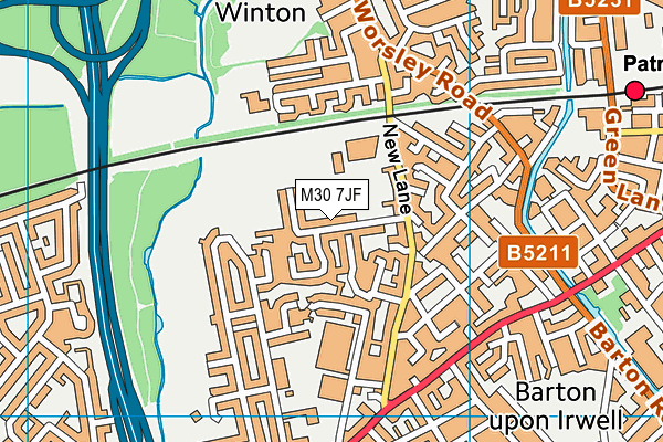 M30 7JF map - OS VectorMap District (Ordnance Survey)