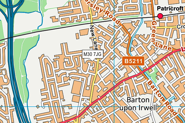 M30 7JG map - OS VectorMap District (Ordnance Survey)