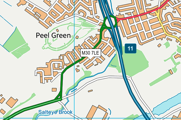 M30 7LE map - OS VectorMap District (Ordnance Survey)