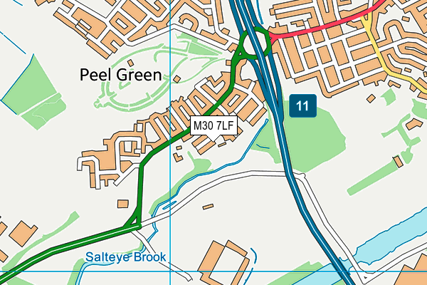 M30 7LF map - OS VectorMap District (Ordnance Survey)