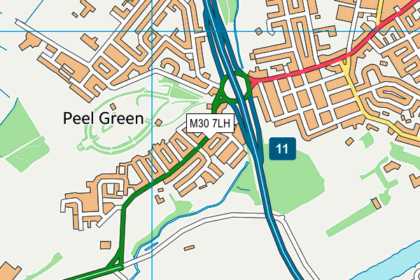 M30 7LH map - OS VectorMap District (Ordnance Survey)