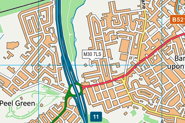 M30 7LS map - OS VectorMap District (Ordnance Survey)