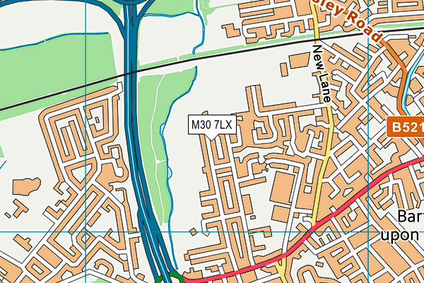 M30 7LX map - OS VectorMap District (Ordnance Survey)