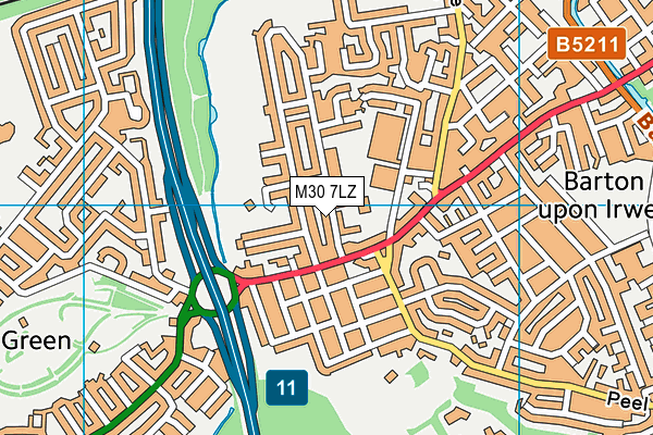 M30 7LZ map - OS VectorMap District (Ordnance Survey)