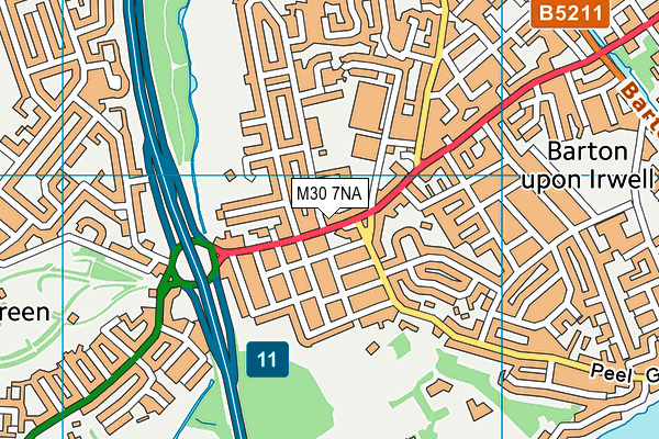 M30 7NA map - OS VectorMap District (Ordnance Survey)