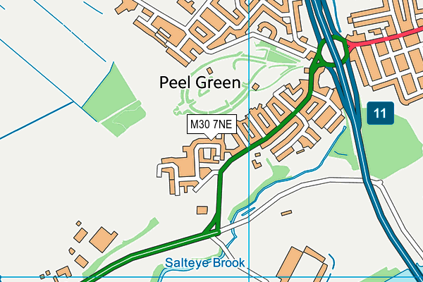 M30 7NE map - OS VectorMap District (Ordnance Survey)