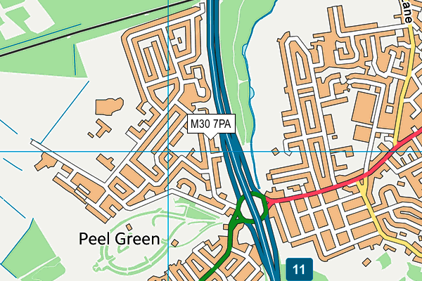 M30 7PA map - OS VectorMap District (Ordnance Survey)