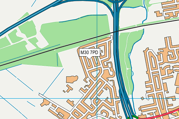 M30 7PD map - OS VectorMap District (Ordnance Survey)