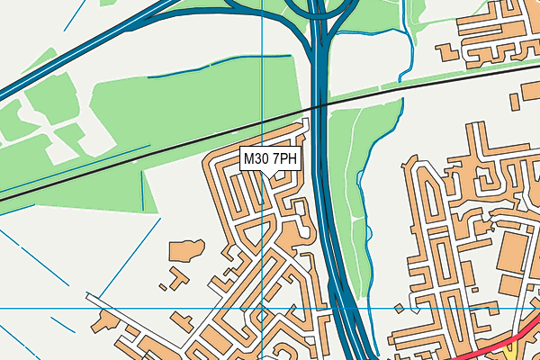 M30 7PH map - OS VectorMap District (Ordnance Survey)